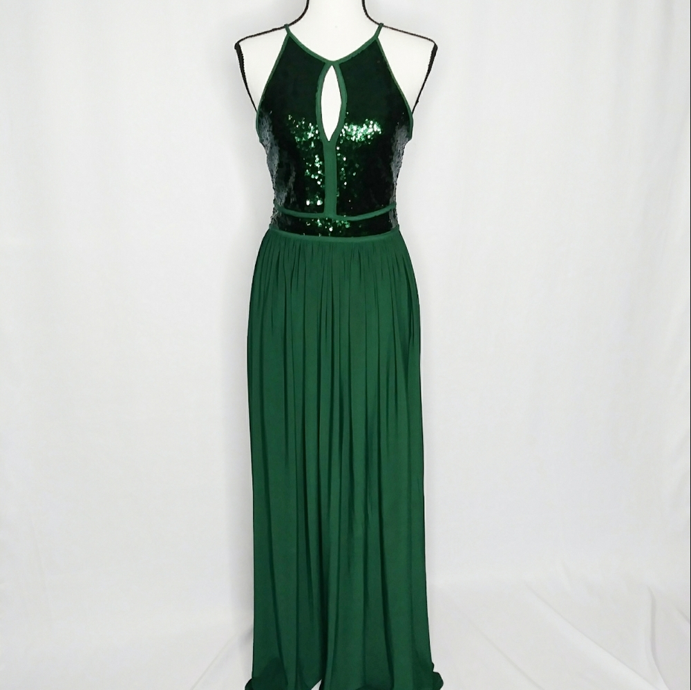 NWOT Long Halter Sequin Dress size 5